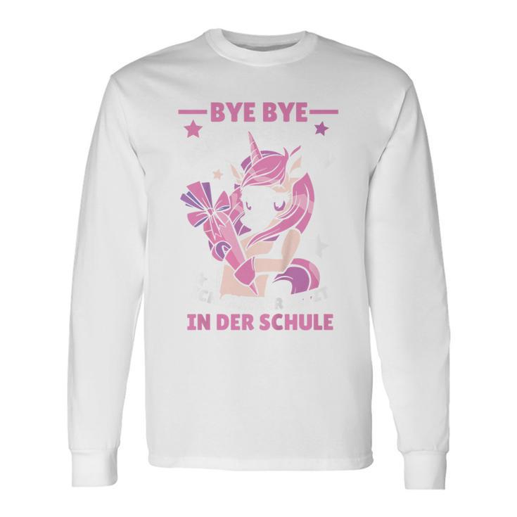 Children's Bye Bye Kindergarten Ich Glitzer In Der Schule Cute Unicorn Langarmshirts Geschenkideen