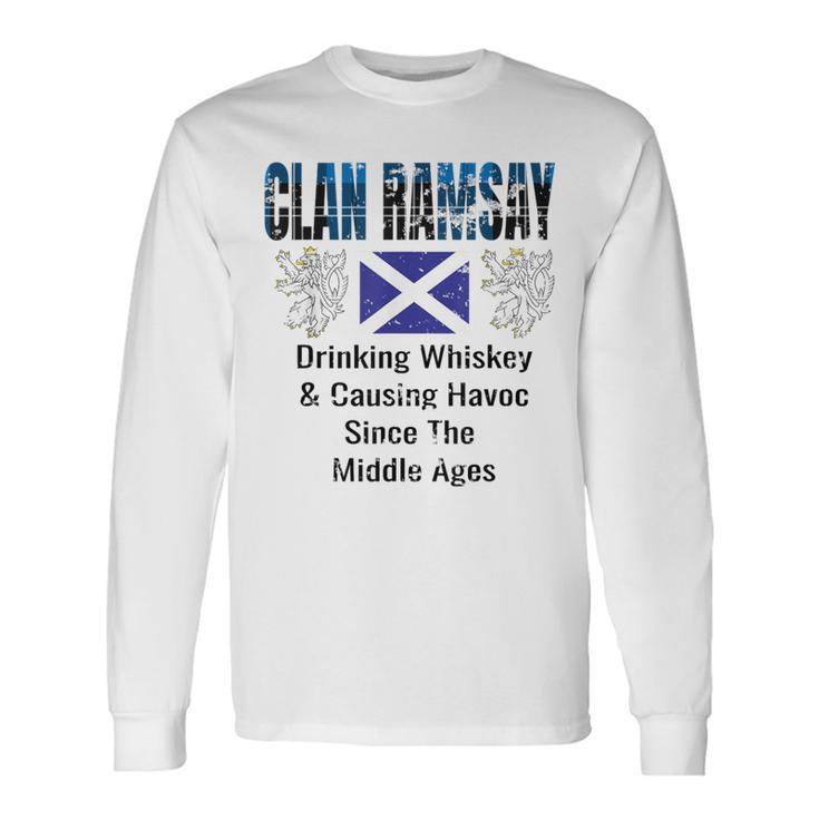 Clan Ramsay Tartan Scottish Family Name Scotland Pride Long Sleeve T-Shirt