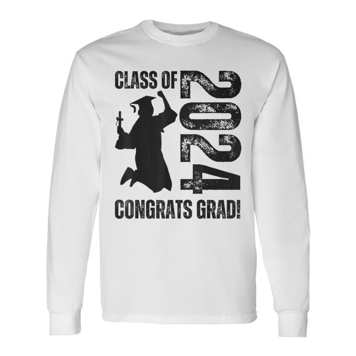 Class Of 2024 Congrats Grad 2024 Graduate Congratulations Long Sleeve T-Shirt