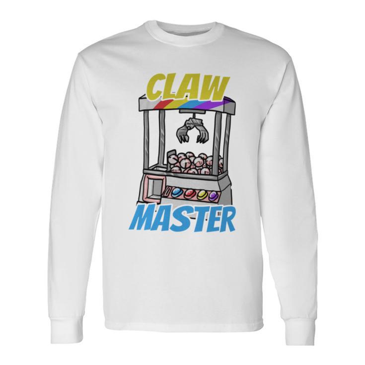 Classic Arcade Gamer Enthusiast Claw Machine Master Long Sleeve T-Shirt