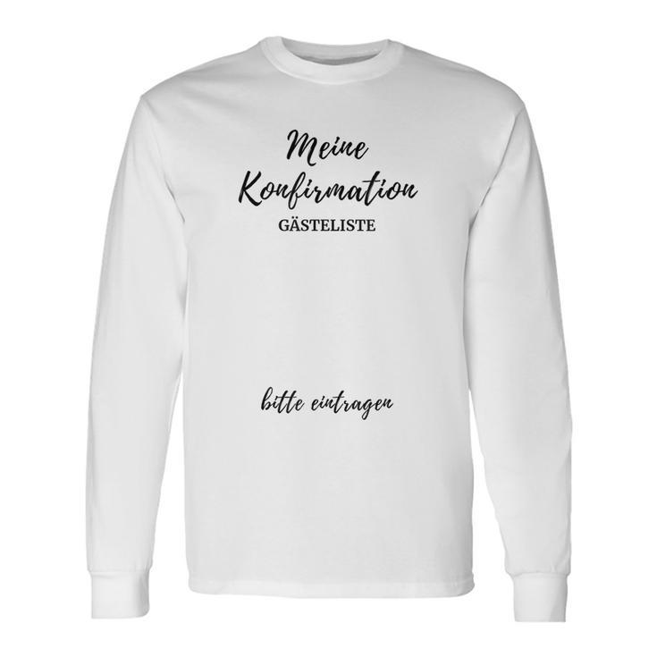 Confirmation Guest List Confirmants Langarmshirts Geschenkideen