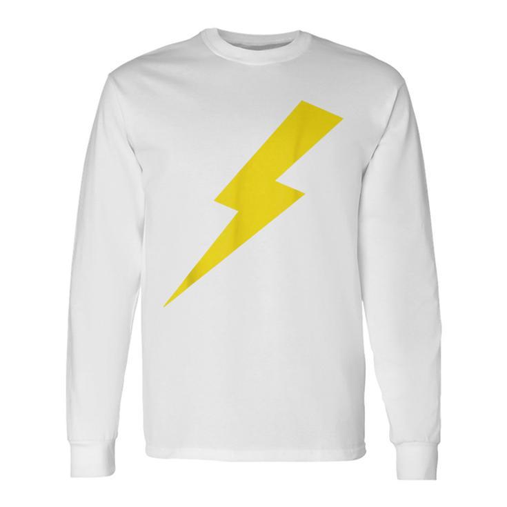 Cool Lightning Bolt Yellow Print Long Sleeve T-Shirt