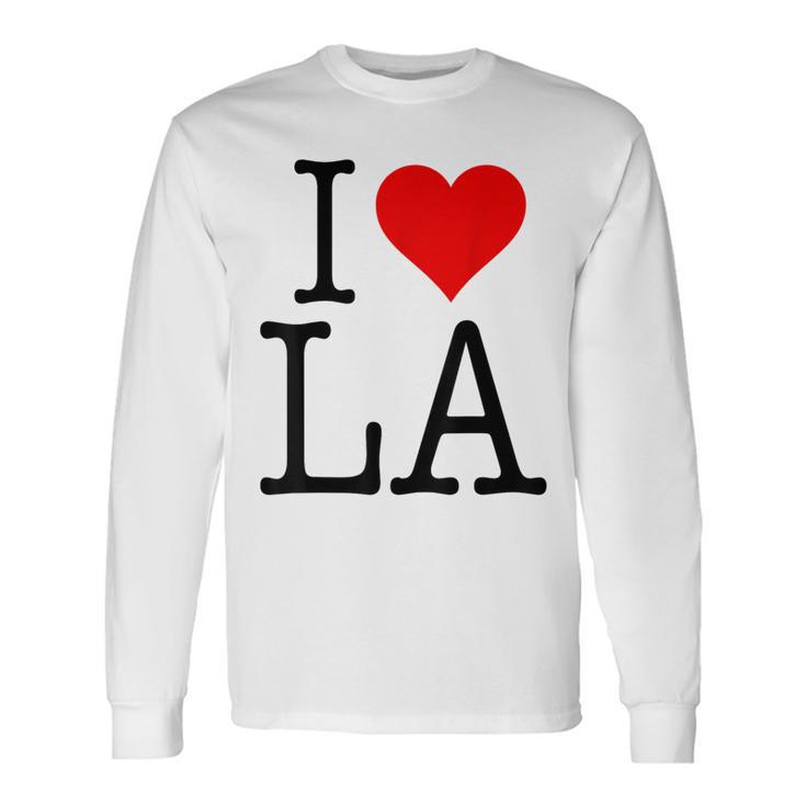 Cool I Love La Los Angeles Novelty Long Sleeve T-Shirt