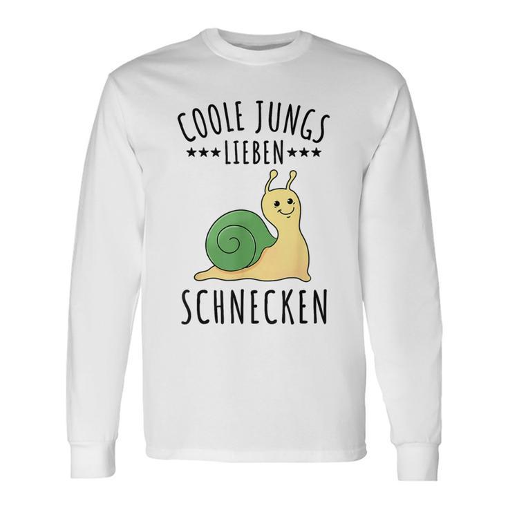 Coole Jungs Lieben Schnecken Geschenk Langarmshirts Geschenkideen