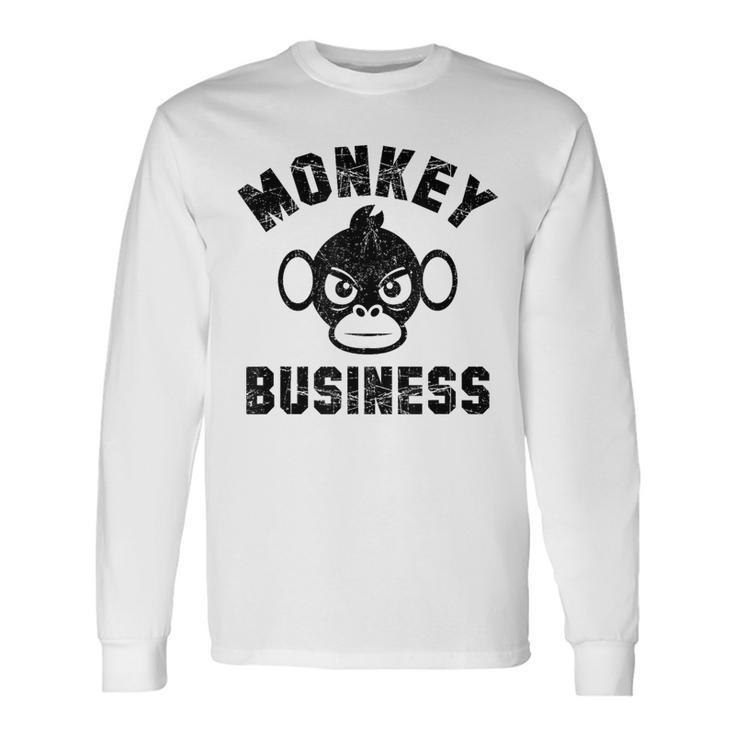 Coolest Monkey In The Jungle Business Long Sleeve T-Shirt