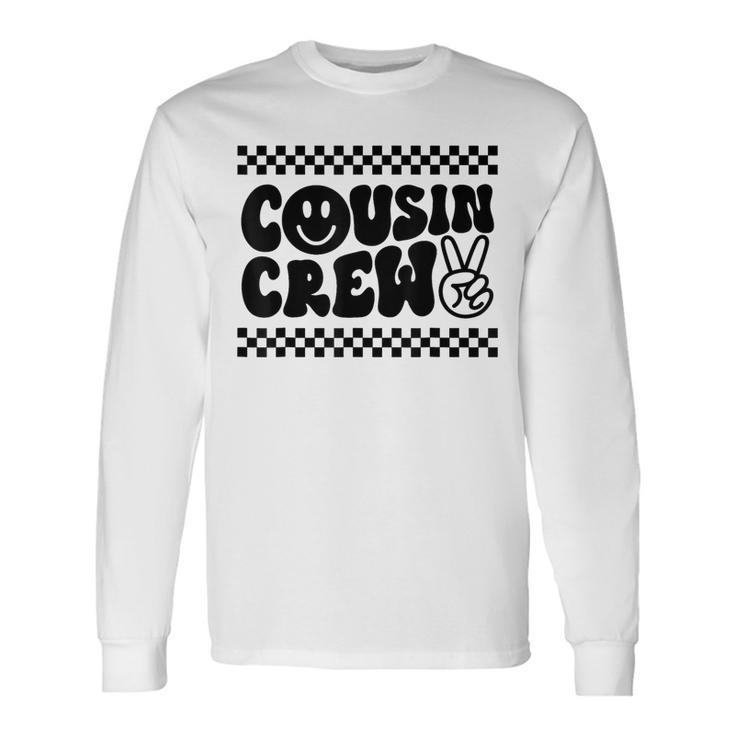Cousin Crew Happy Face Matching Family Group Trip Vacation Long Sleeve T-Shirt