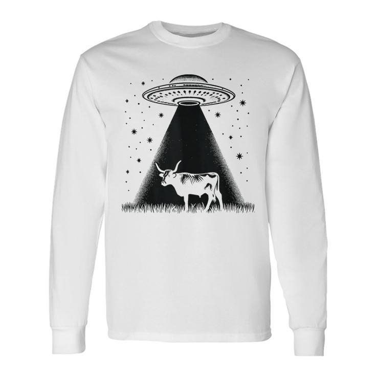 Cow Farmer Breeder Alien Shorthorn Cattle Ufo Long Sleeve T-Shirt