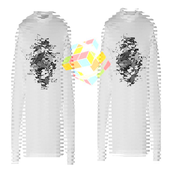 Cubo Rubik Cube Magic Cubo Retro Rubiintage Nerd Camiseta de manga larga