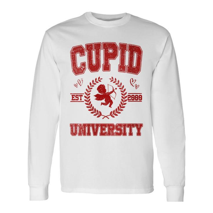 Cupid University Est 2000 Happy Valentine Day Anniversary Long Sleeve T-Shirt