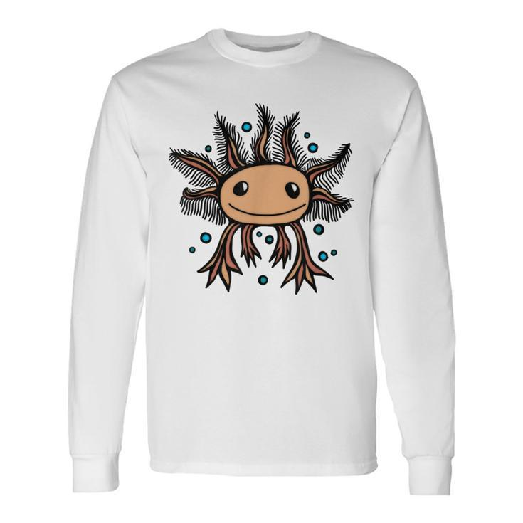 Cute Baby Axolotl Kawaii Style Mexican Walking Fish Animal Long Sleeve T-Shirt Gifts ideas