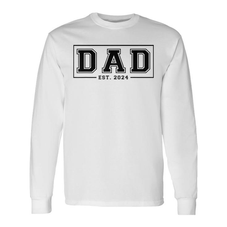Dad Est 2024 Promoted To Daddy 2024 Pregnancy Announcement Long Sleeve T-Shirt Gifts ideas