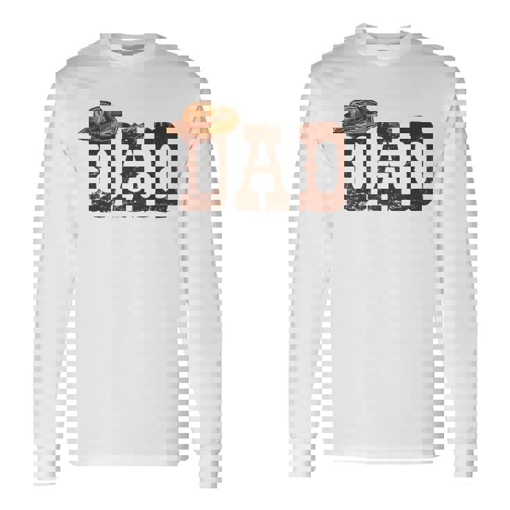 Dad Western Family Matching Birthday Cowboy Cowgirl Long Sleeve T-Shirt