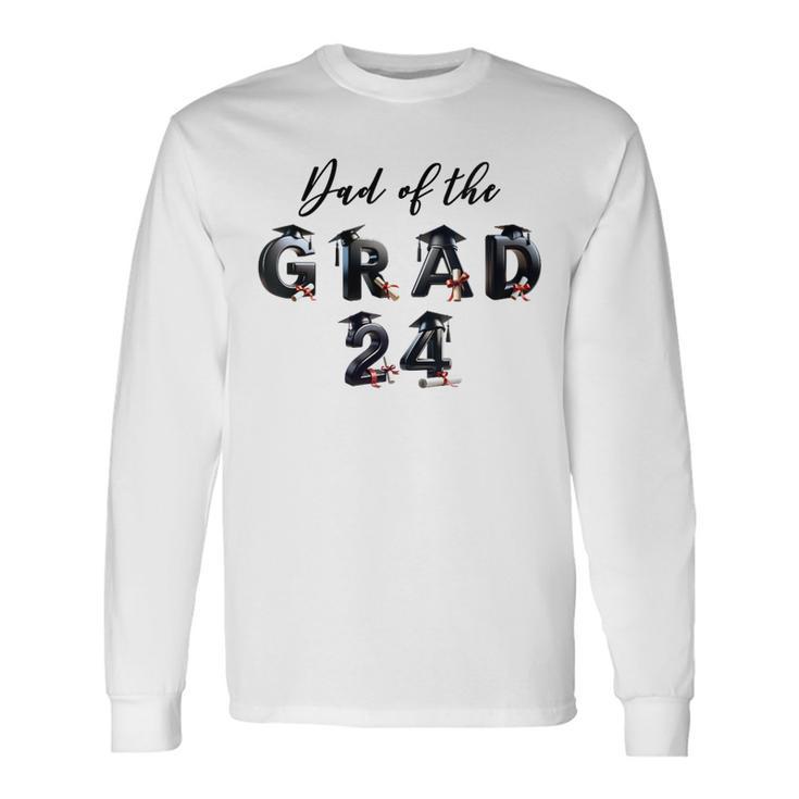 Damen Papa Der Graduate Classon 2024 Mit-Ausschnitt Langarmshirts Geschenkideen