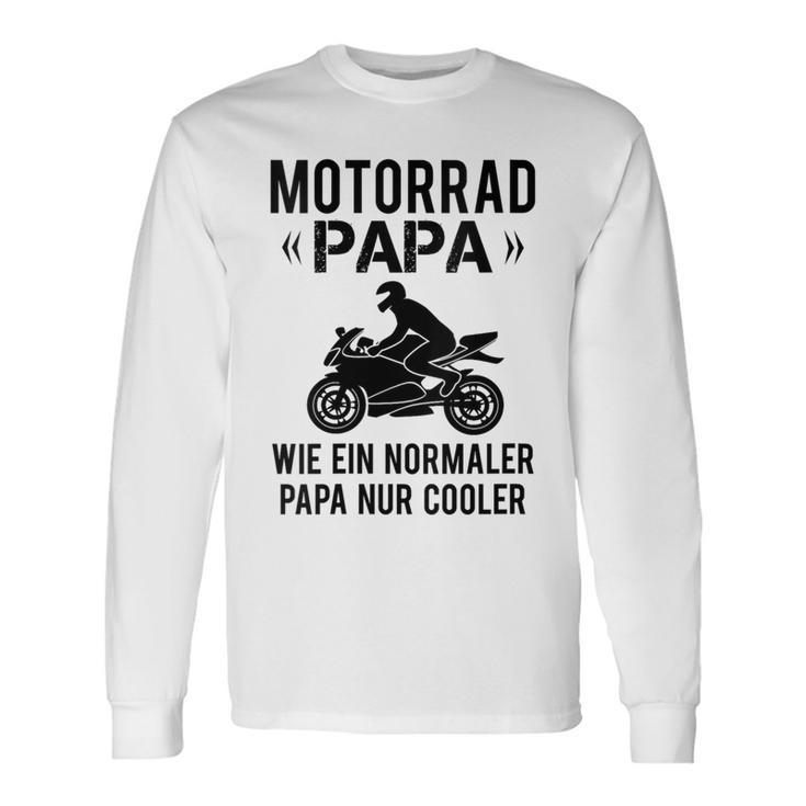 Damen Sportbike Motorradfahrer Spruch Herren Motorrad Papaater Mit-Ausschnitt Langarmshirts Geschenkideen