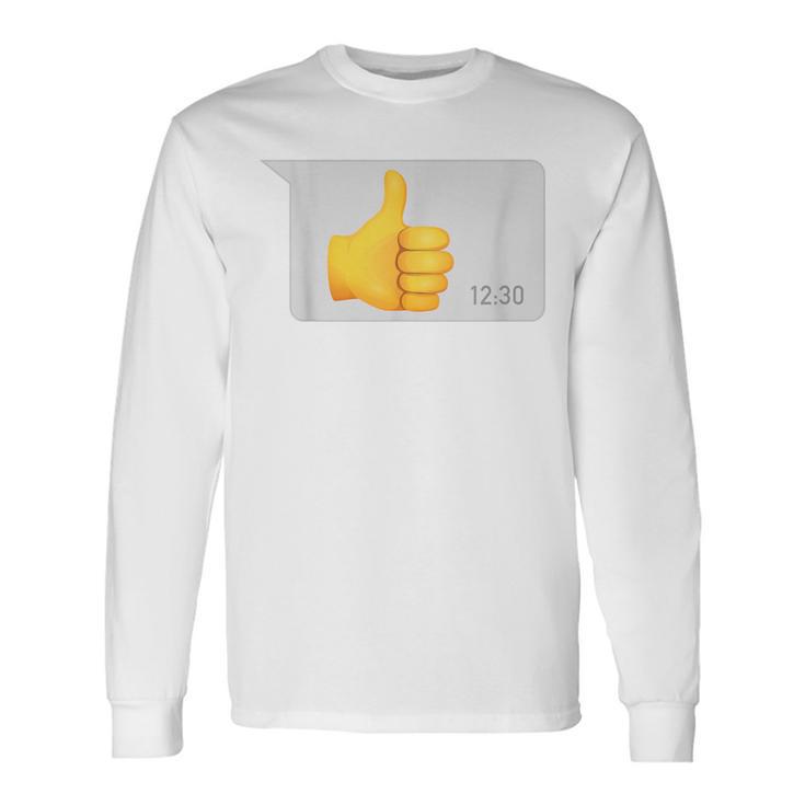 Daumen Hoch X Thumbs Up -Ater Papa Nachricht Dad Message Langarmshirts Geschenkideen