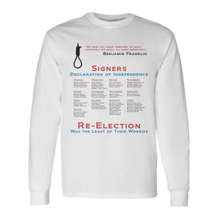 Declaration Of Independence Signers Political Long Sleeve T-Shirt Gifts ideas