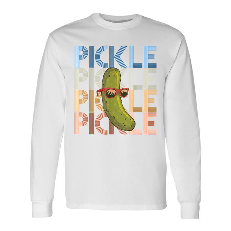 Dill Pickle Squad Green Pickles Lovers Cucumber Jar Long Sleeve T-Shirt