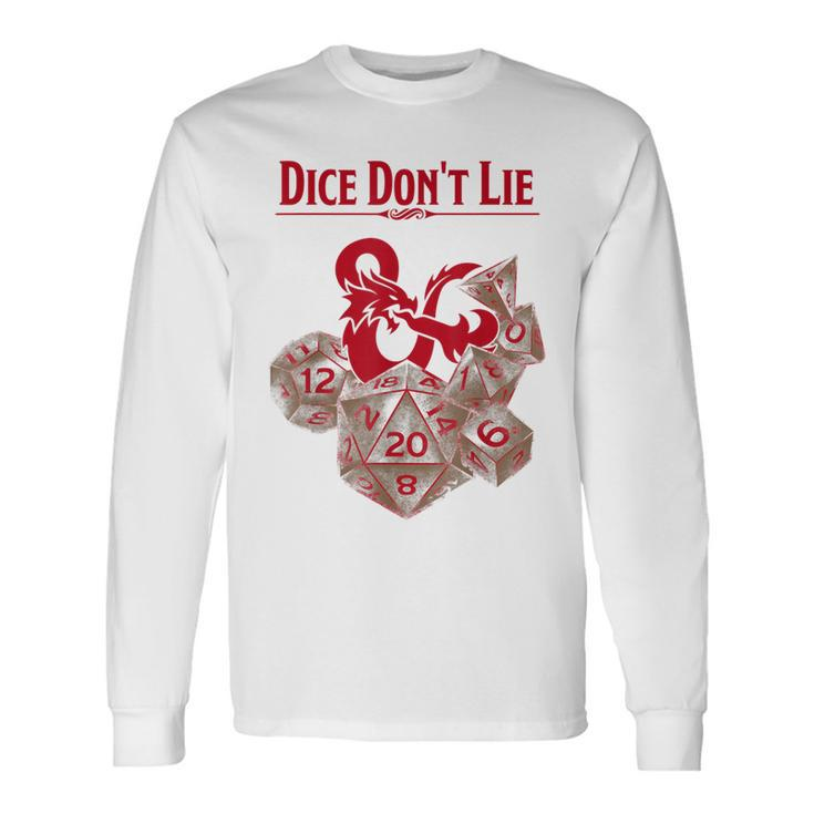 Dungeons & Dragons Red Dice Don't Lie Long Sleeve T-Shirt Gifts ideas