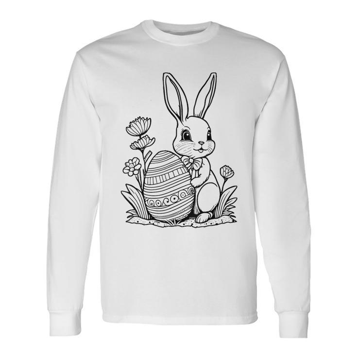 Easter Bunny Ausmalen Und Selbst Bemalen Langarmshirts Geschenkideen