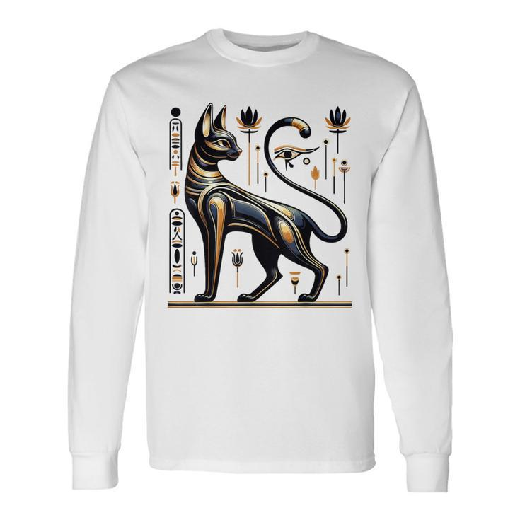 Egyptian Cat Eye Of Ra Vintage Symbol Ancient Egypt Long Sleeve T-Shirt