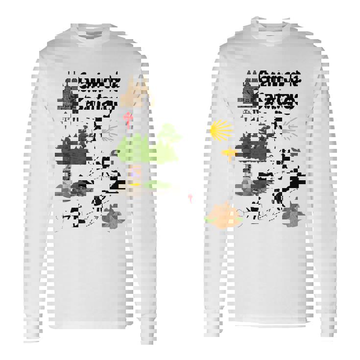 El Camino De Santiago De Compostela Camiseta de manga larga