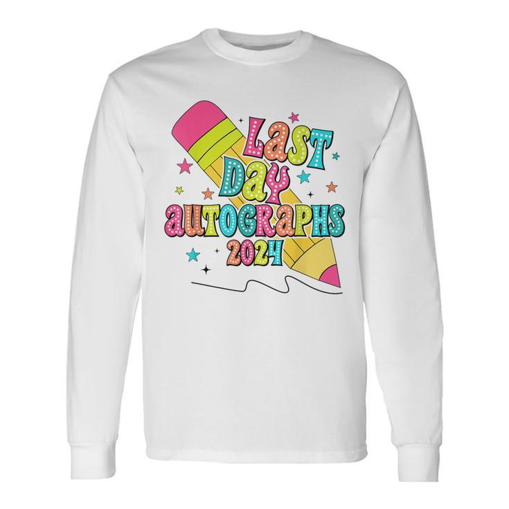 End Of The Year Autographs 2023-2024 Last Day Of School Grad Long Sleeve T-Shirt Gifts ideas