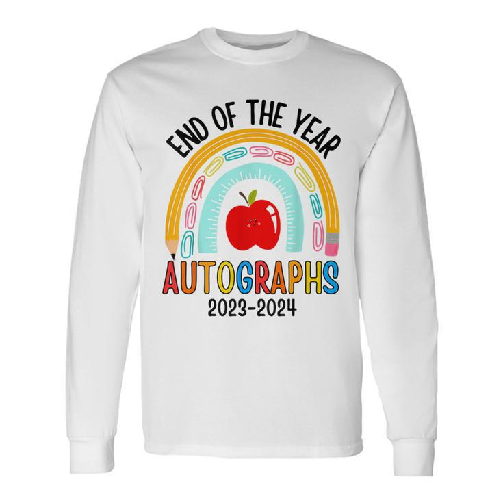 End Of The Year Autographs 20232024 Last Day Of School Long Sleeve T-Shirt