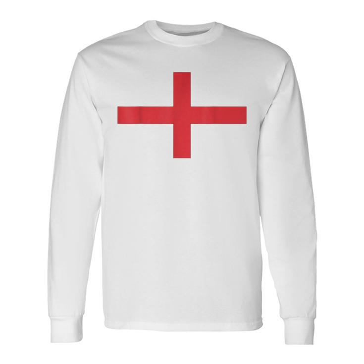 England 2021 Flag Love Soccer Football Fans Support Long Sleeve T-Shirt