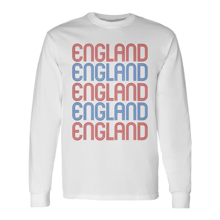England 24 English Retro Sports Fans 2024 Vintage Classic Long Sleeve T-Shirt