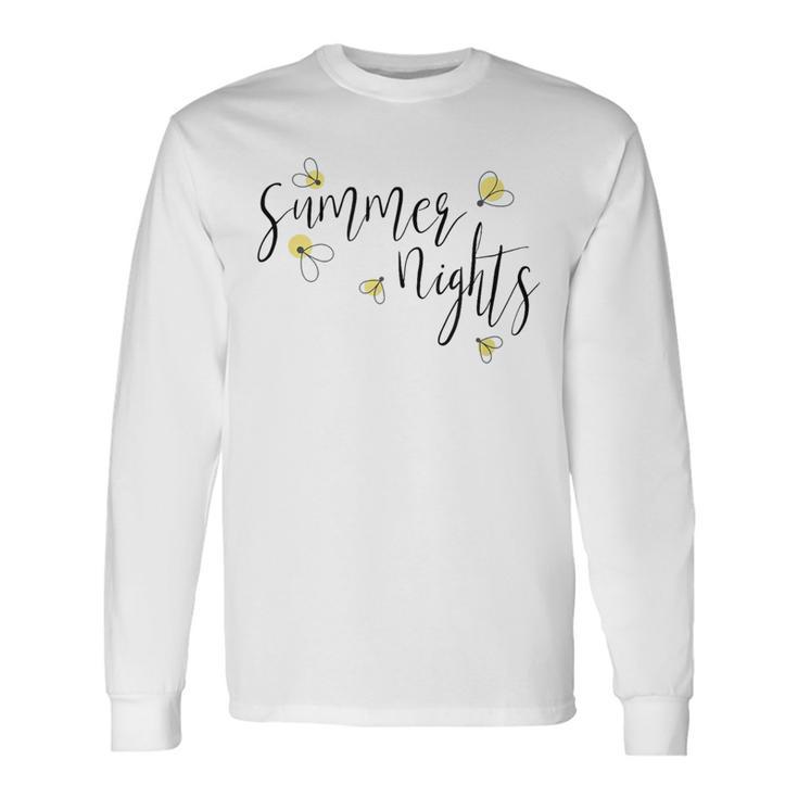 Fireflies Lightning Bugs Cute Summer Nights Long Sleeve T-Shirt