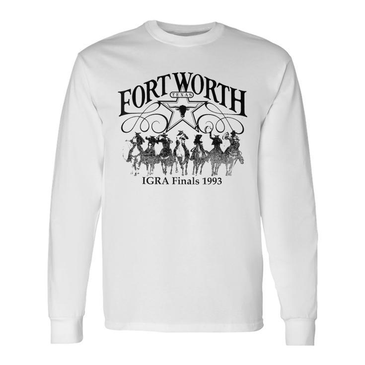 Fort Worth Vintage Retro Texas Cowboy Rodeo Cowgirl Long Sleeve T-Shirt Gifts ideas