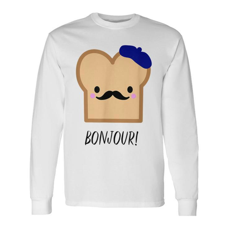 French Cute Kawaii Toast Francophile Food Long Sleeve T-Shirt