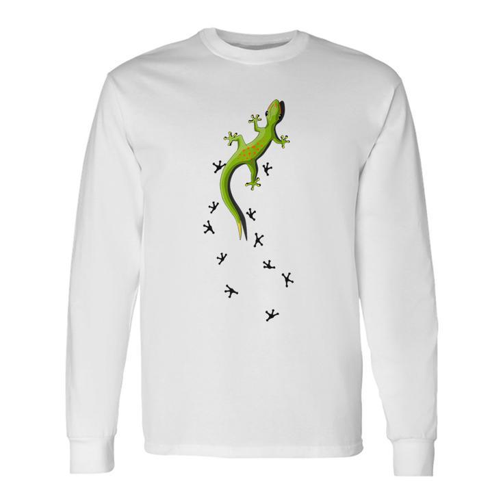 Für Echsen & Reptilien Fans Kletternder Salamander Gecko Langarmshirts Geschenkideen