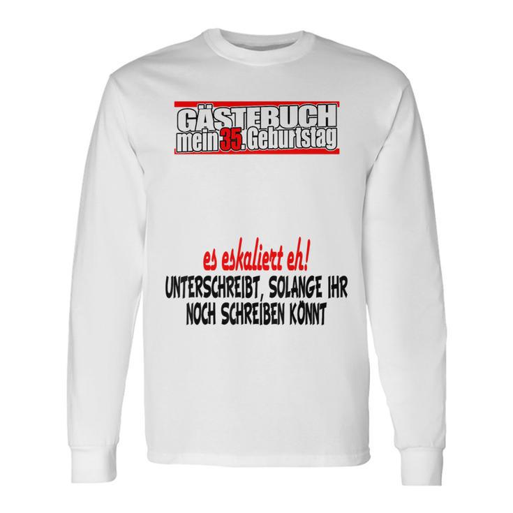 Gästebuch 35 Jahre 35 Geburtstag Mann Frau Party Langarmshirts Geschenkideen