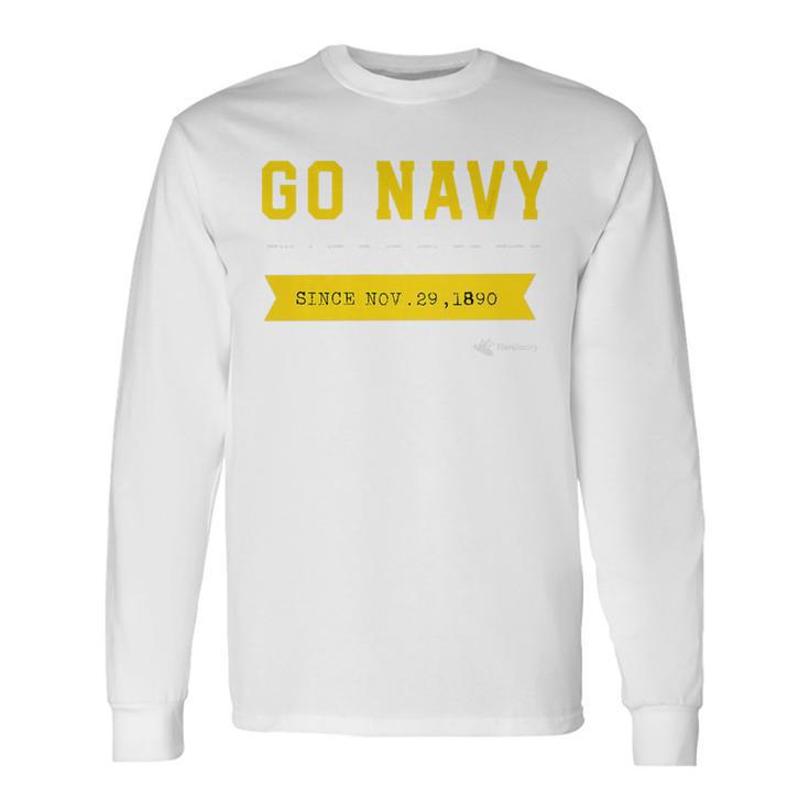 Go Navy Beat Army Morse Code Long Sleeve T-Shirt