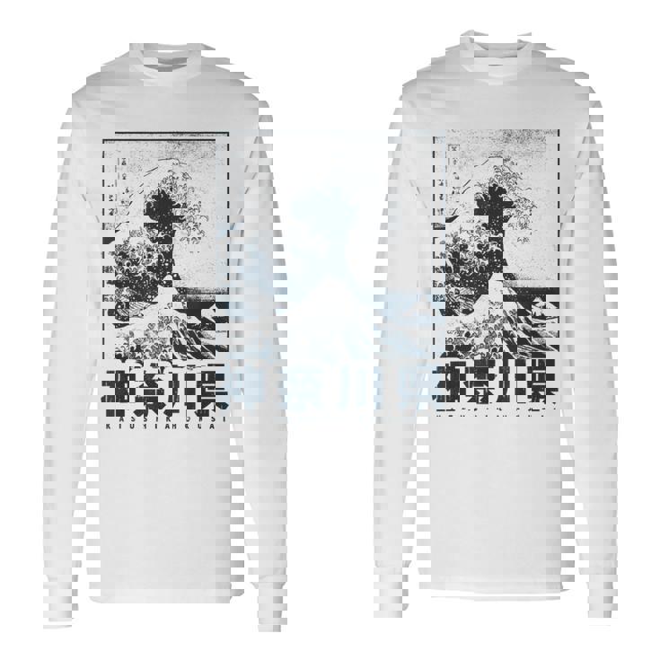 Gran Ola De Kanagawa Japón Arte Estética Japonesa Camiseta de manga larga