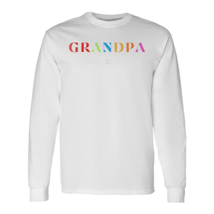 Grandpa Est 2024 First Time Grandpa Father's Day Long Sleeve T-Shirt