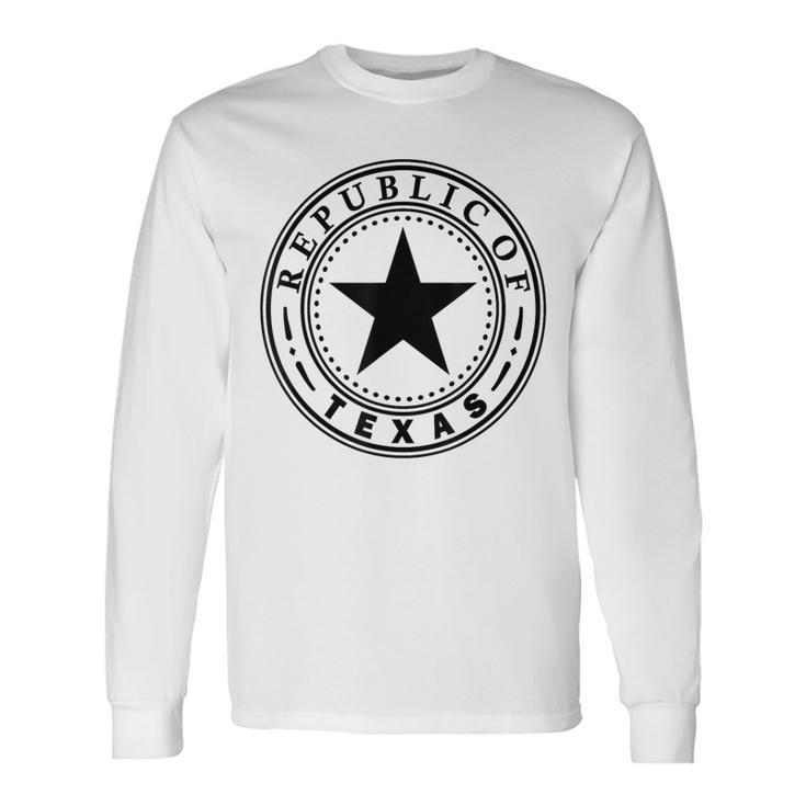 Great Seal Of The Republic Of Texas Lone Star State Long Sleeve T-Shirt