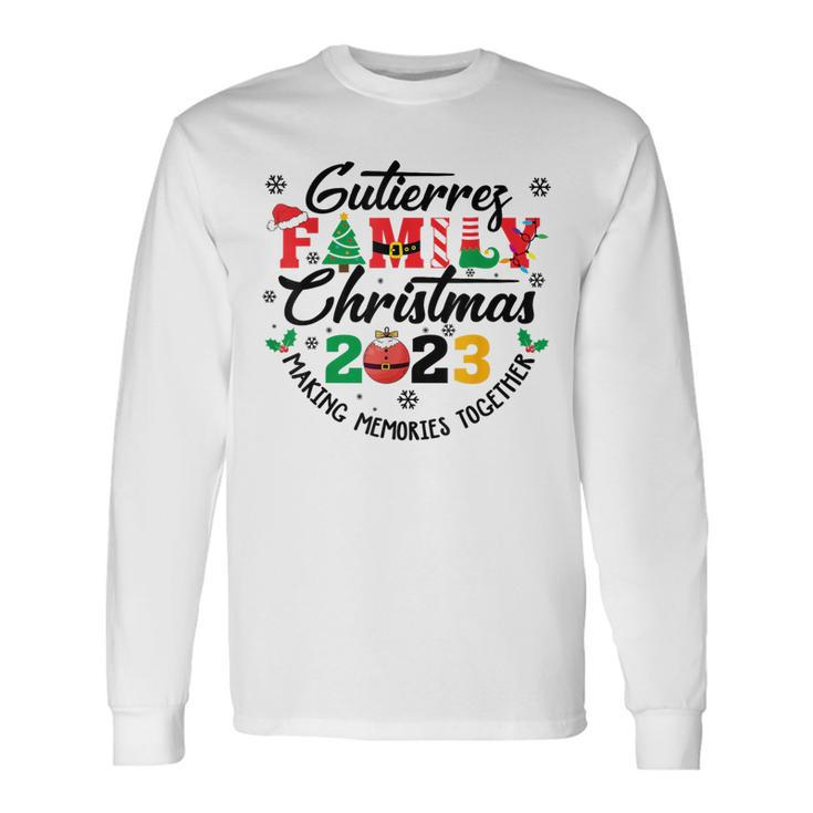 Gutierrez Family Name Christmas Matching Surname Xmas Long Sleeve T-Shirt