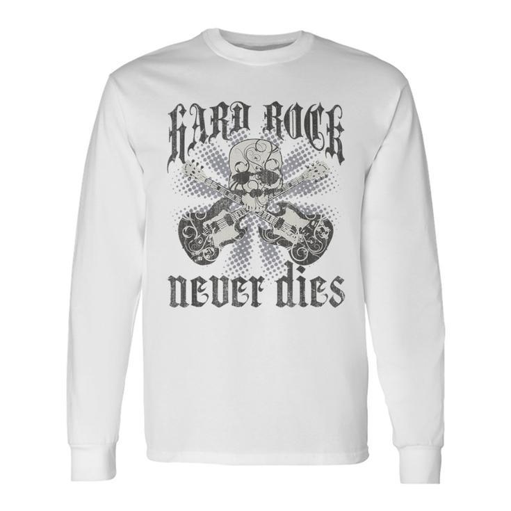 Hard Rock Never Dies Retro Vintage Long Sleeve T-Shirt