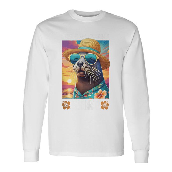 This Is My Hawaiian Retro Vintage Monk Seal Long Sleeve T-Shirt