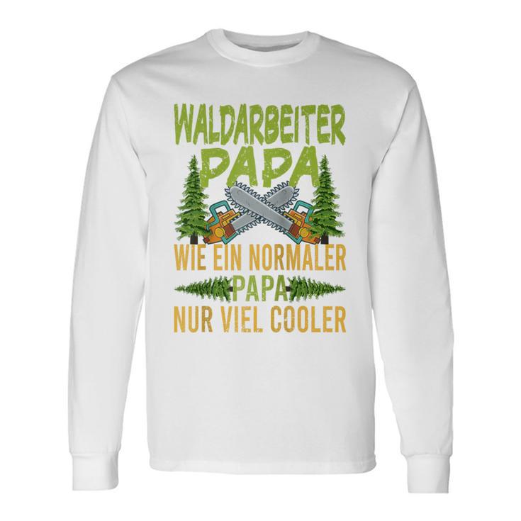 Herren Waldarbeiter Papa Wie Ein Normaler Papa Nuriel Cooler Raglan Langarmshirts Geschenkideen