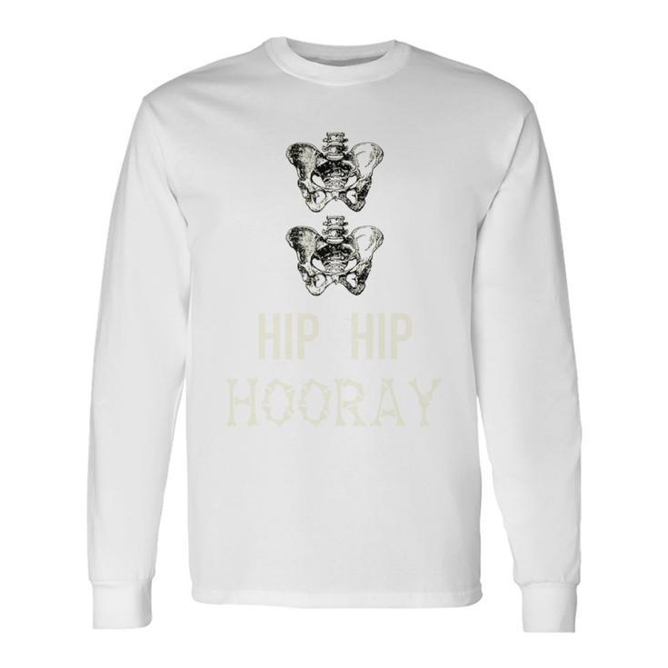 Hip Hip Hip Hooray Lustiges Knochen Wortspiel Skelett Papa Witzatertag Langarmshirts Geschenkideen