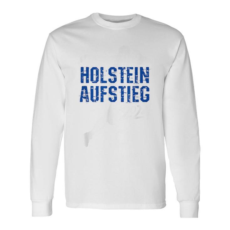 Holstein Football Kicken Fan Kiel Stadium Blue Gray Langarmshirts Geschenkideen