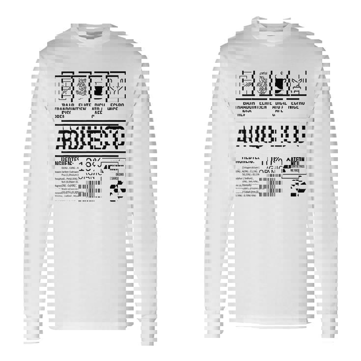 Hombre Divertido Arquitectura Graduación Arquitecto Camiseta de manga larga