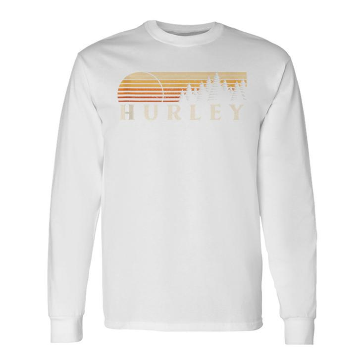 Hurley Al Vintage Evergreen Sunset Eighties Retro Long Sleeve T-Shirt
