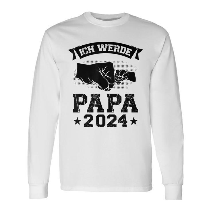 Ich Werde Papa 2024 Papa 2024 Family Langarmshirts Geschenkideen