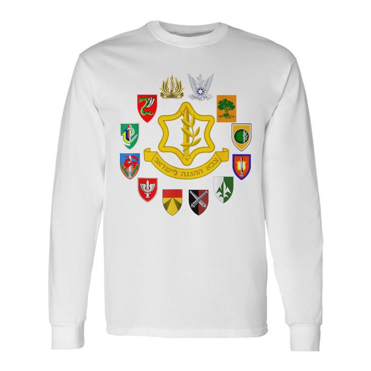 Idf Israel Defence Forces Israeli Army Israel Military Units Long Sleeve T-Shirt