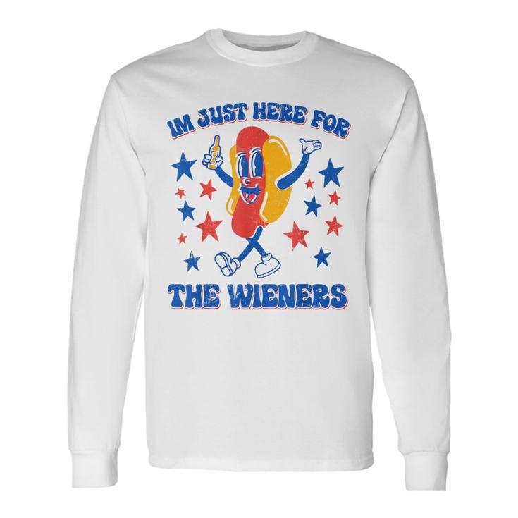 I'm Just Here For The Wieners 4Th Of July Hot-Dog Long Sleeve T-Shirt