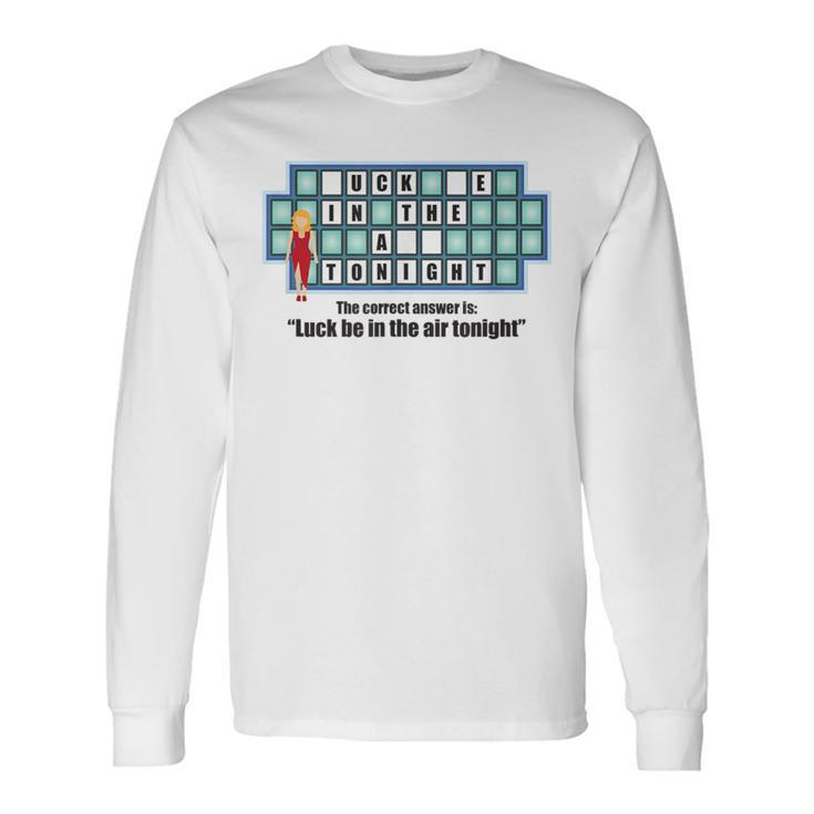 Inappropriate Adult Humor Quiz Puzzle Game Show Meme Long Sleeve T-Shirt